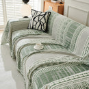 Chenille Sofa Cover Throw Blanket, Boho Geometric Scratch Proof Couch Protector