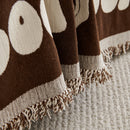 Chenille Houndstooth Sofa Throw Cover, Scratch Proof Cozy Throw Blankets for Couch