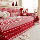 Chenille Houndstooth Couch Cover, Chaise Lounge Blanket Cover, Sectional Couch Scratch Protector