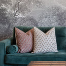 Kay Floral Block Printed Pillow Cover | Rust