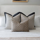 Rhea Floral Block Printed Pillow Cover | Mustard | Lumbar