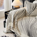 Cozy Striped Sofa Throw Blanket L Shaped Sectional Couch Covers Luxury Throws for Sofas