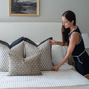 Mori Block Printed Pillow Cover | Sage Green