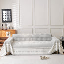 Chenille Houndstooth Couch Cover, Chaise Lounge Blanket Cover, Sectional Couch Scratch Protector