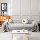 Chenille Houndstooth Couch Cover, Chaise Lounge Blanket Cover, Sectional Couch Scratch Protector
