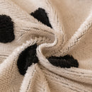 Plush Fleece Sofa Cover Throw, Soft Textured Polka Dot Couch Protector Blanket for Pets