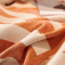 Chenille Geometric Sofa Throw Blanket, Boho Washable Furniture Throw Covers for Sofa