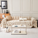 Chenille Geometric Sofa Throw Blanket, Boho Washable Furniture Throw Covers for Sofa