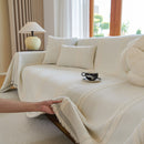 Textural Striped Chenille Sofa Covers, Boho Washable Decor Sofa Blankets Covers