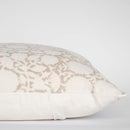 Luana Floral Block Printed Pillow Cover | Beige/Brown