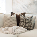Tierra Block Printed Pillow Cover | Brown