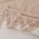 Solid Color Chenille Sofa Throw Blanket, Modern Decor Soft Couch Cover with Fringes