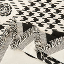 Chenille Houndstooth Sofa Throw Cover, Scratch Proof Cozy Throw Blankets for Couch