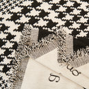 Chenille Houndstooth Couch Cover, Chaise Lounge Blanket Cover, Sectional Couch Scratch Protector