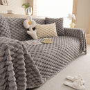 Thick Plush Faux Fur Couch Cover Blanket Warm Fuzzy Blanket Couch Protector for Winter