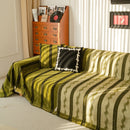 Boho Couch Throw Blanket with Textured Stripes, Sofa Cover for Living Room Decor