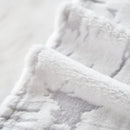 Plush Faux Fur Warm Sofa Cover with Waves Jacquard Textured Throw Blankets for Couch