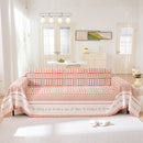 Chenille Houndstooth Couch Cover, Chaise Lounge Blanket Cover, Sectional Couch Scratch Protector