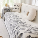 Soft Woven Leaf Couch Blanket, Pet-friendly Sectional Sofa Slipcover For Cats Dogs
