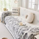 Soft Woven Leaf Couch Blanket, Pet-friendly Sectional Sofa Slipcover For Cats Dogs