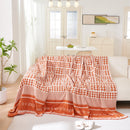 Chenille Houndstooth Couch Cover, Chaise Lounge Blanket Cover, Sectional Couch Scratch Protector
