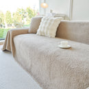 Thick Sherpa Fleece Sofa Protector Cover Stylish Durable Slipcovers for Couches and Chairs