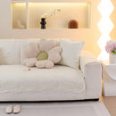 Sofa Cover for Leather & Fabric Couches, 3D Leaf Embossed Quilted Furniture Covers