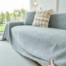 Thick Sherpa Fleece Sofa Protector Cover Stylish Durable Slipcovers for Couches and Chairs