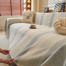 Modern Striped Sofa Throw Blanket, Lightweight Couch Cover for Summer Seating