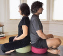 Zafu Meditation Cushion yoga pillow - Cotton & Organic Buckwheat Hull filling, Made in USA