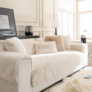 Faux Mink Velvet Luxury Fluffy Sofa Cushion, Winter Warm Thick Plush Non-slip Sofa Covers