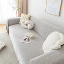 Boho Herringbone Sofa Throw Blanket with Pom Pom Tassels Stylish Furniture Slipcover