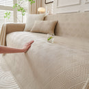Cooling Scratch Proof Large Sofa Throw Cover, Geometric Texture Couch Protector