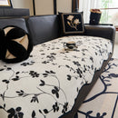 Floral Chenille Couch Cover, Non-Slip Sofa Slipcover Protector for Furniture