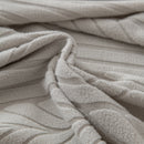 Plush Fleece Sofa Slipcover with 3D Wheat Pattern, Cozy High-Stretch Couch Cover