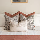 Burgos Floral Block Printed Pillow Cover | Black