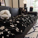 Floral Chenille Couch Cover, Non-Slip Sofa Slipcover Protector for Furniture