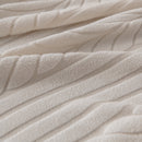 Plush Fleece Sofa Slipcover with 3D Wheat Pattern, Cozy High-Stretch Couch Cover