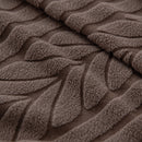 Plush Fleece Sofa Slipcover with 3D Wheat Pattern, Cozy High-Stretch Couch Cover