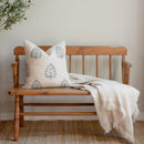 Capri Floral Block Printed Pillow Cover | Blue