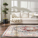 Brend Rust Medallion Area Rug - Clearance