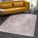 Rust Gardnertown Medallion Washable Area Rug - Clearance