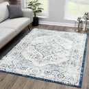 KMRSH-4604 Blue Medallion 5x7  Area Rug - Clearance