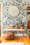 Rad Bromeliad Wallpaper, white