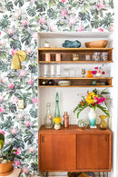 Rad Bromeliad Wallpaper, white