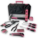 Essential 65-Piece Pink Tool Set with Socket Set and Most-Used Tools for Do it Yourself Repairs and Maintenance - DT0001P