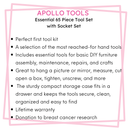 Essential 65-Piece Pink Tool Set with Socket Set and Most-Used Tools for Do it Yourself Repairs and Maintenance - DT0001P