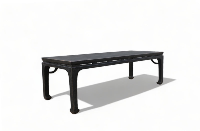 102" Inch Vintage Black Asian Table