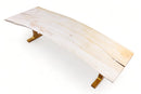 118" Inch White Living Dining Table