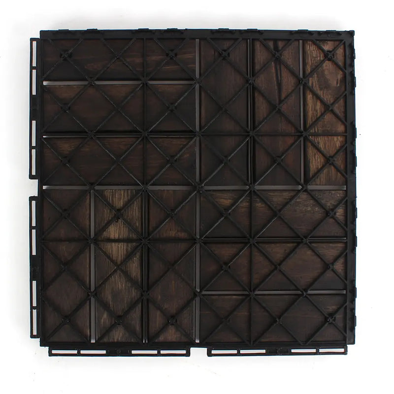 Ebony Checkered Wood Deck Tiles